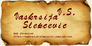 Vaskrsija Slepčević vizit kartica